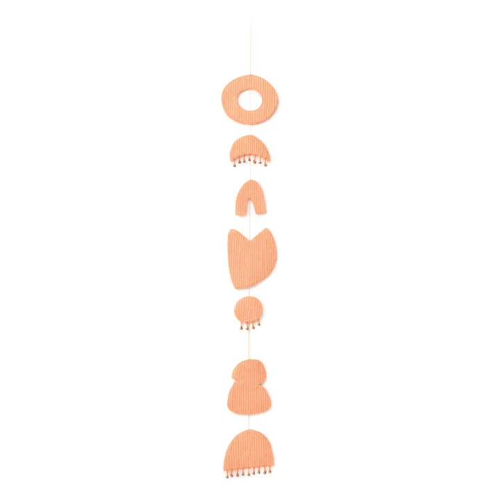 Chakra mobile in quilted felt | Blush- Product image n°0