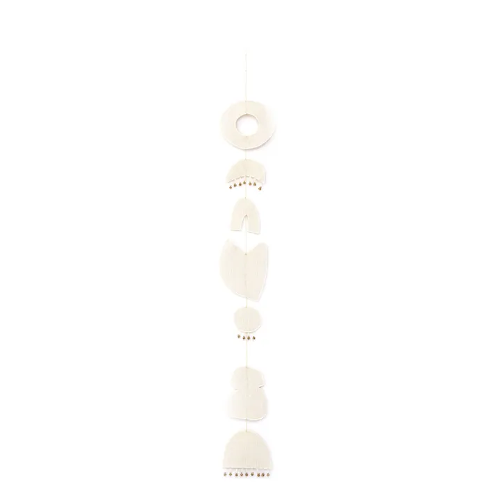 Chakra mobile in quilted felt | Ecru- Product image n°0