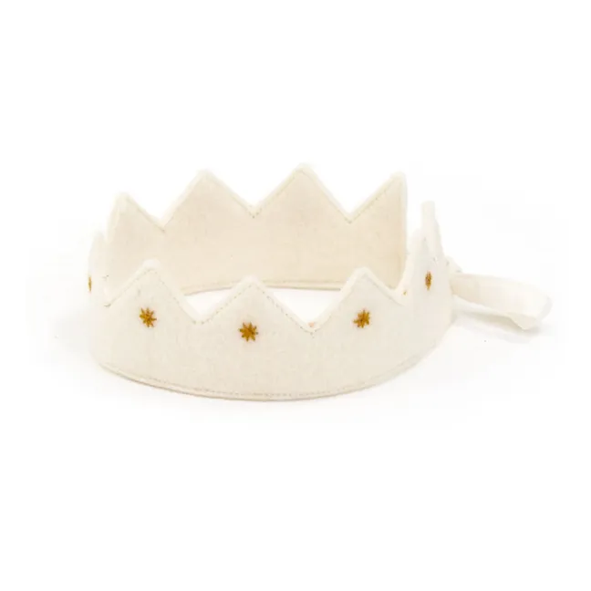 Felt Kumari wreath | Ecru