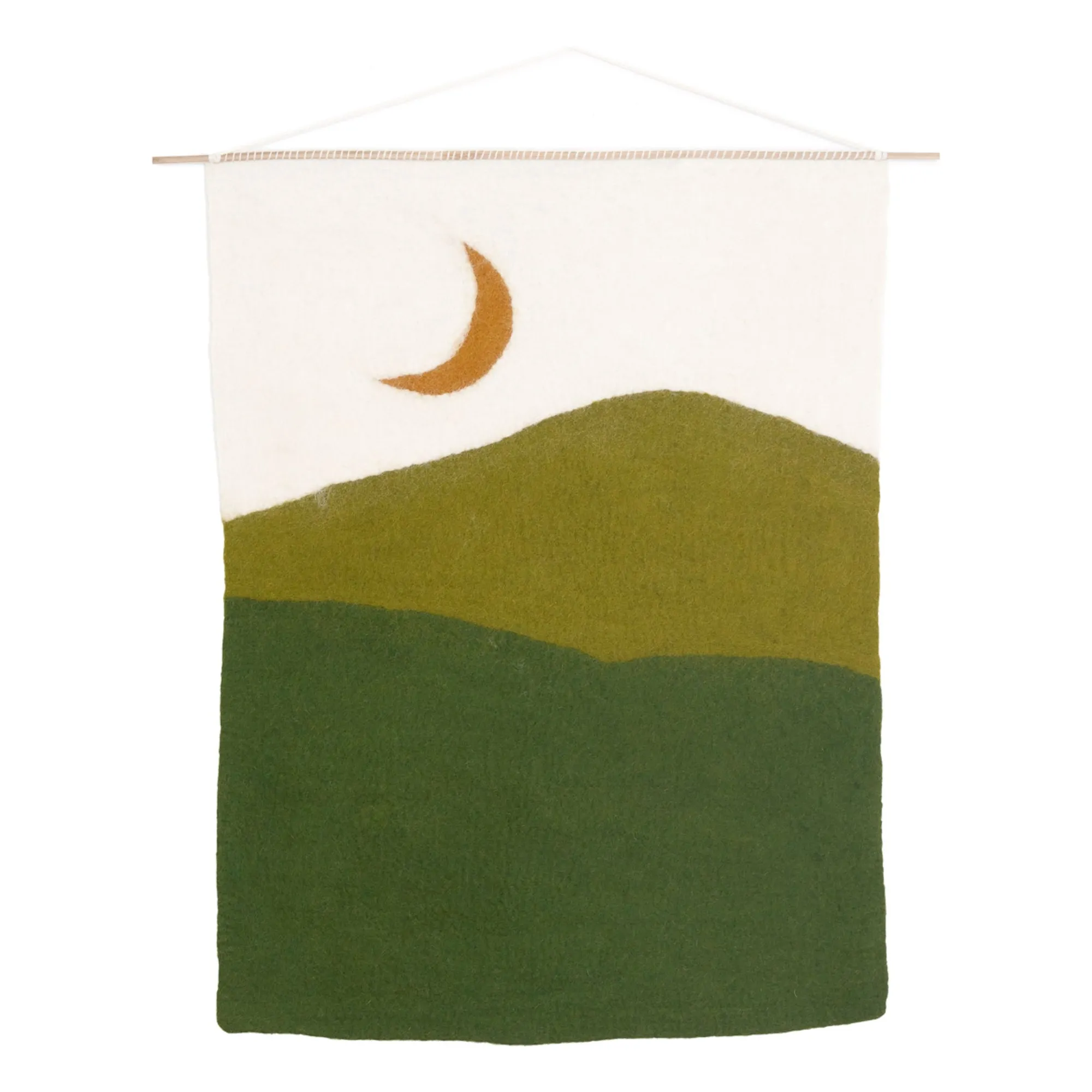 Muskhane Olive Midnight Felt Wall Hanging