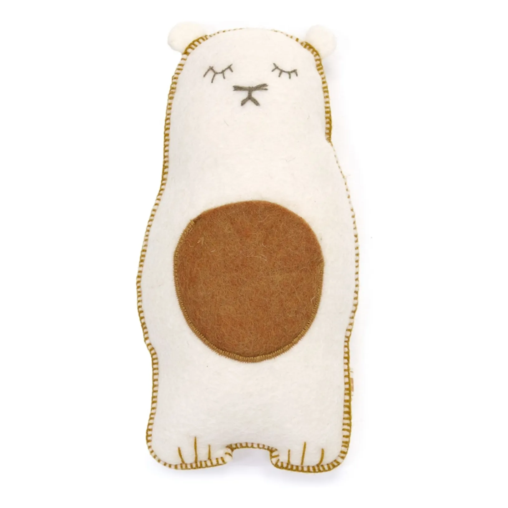 Muskhane Ecru Pasu Grizzly Felt Cushion