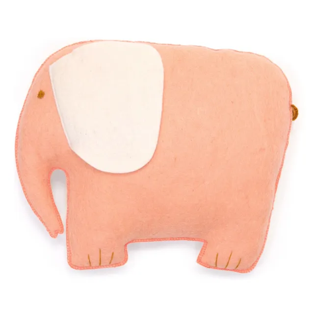 Pasu Elephant felt cushion | Blush