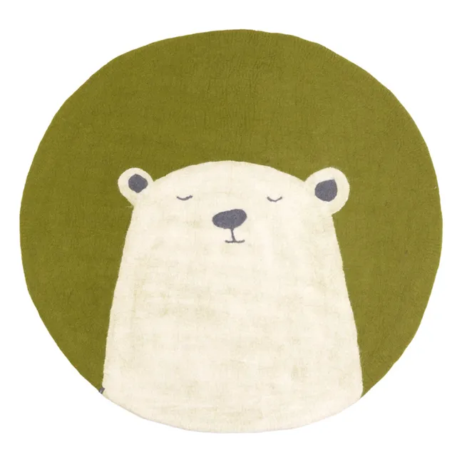 Felt Pasu Grizzly rug | Green