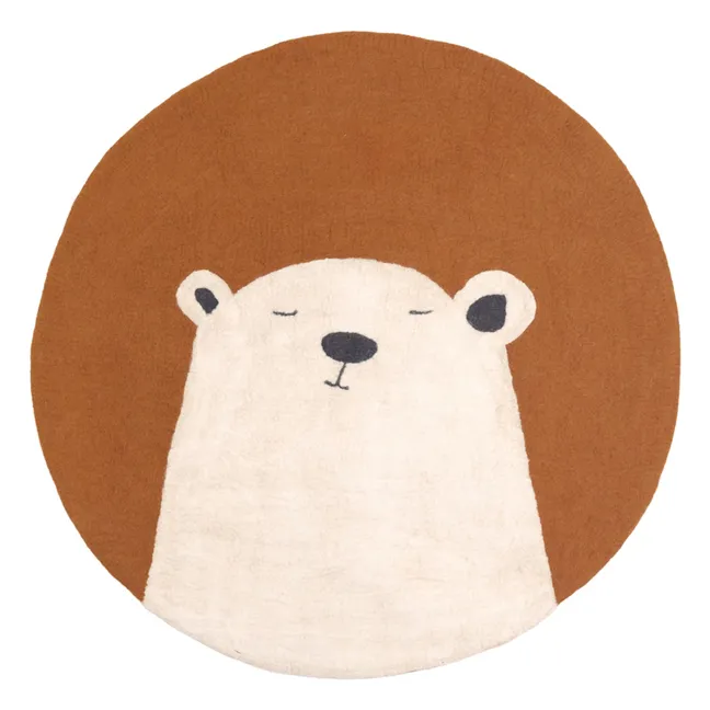 Alfombra Pasu Grizzly de fieltro | Blush