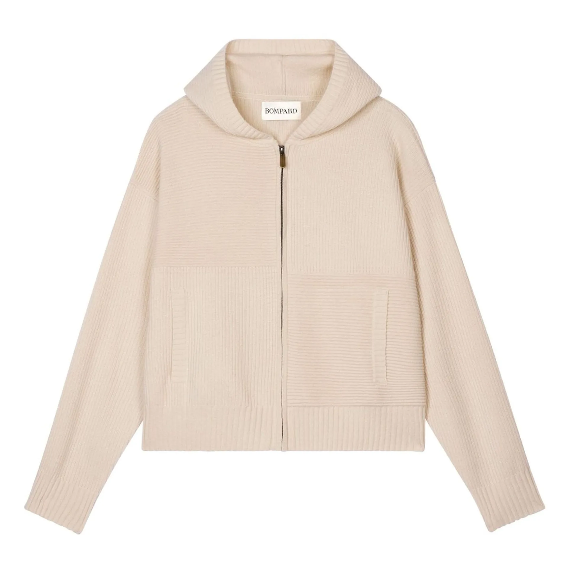 Bompard Women's Cream Cashmere And Silk Hooded Sweater