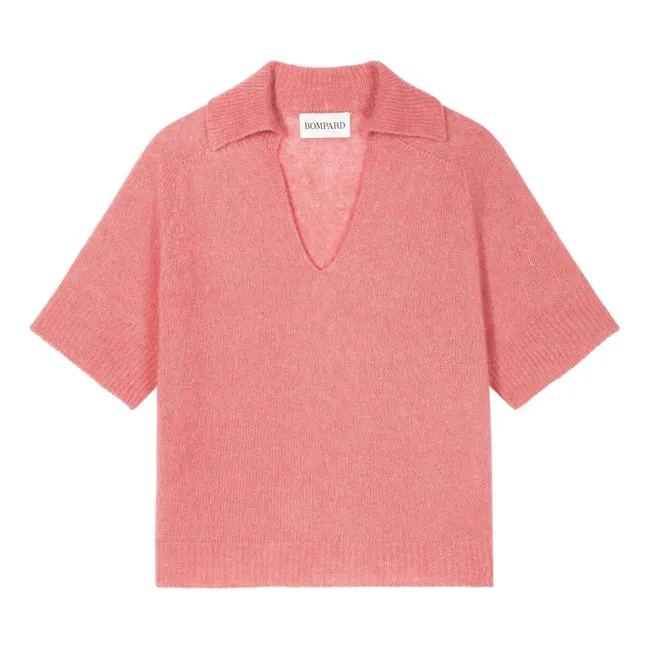 Polo Cachemire Alpaga et Soie | Rose bonbon