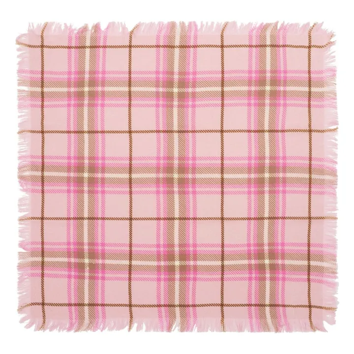 Echarpe Mini Carré Tartan Cachemire | Cerisier- Image produit n°0