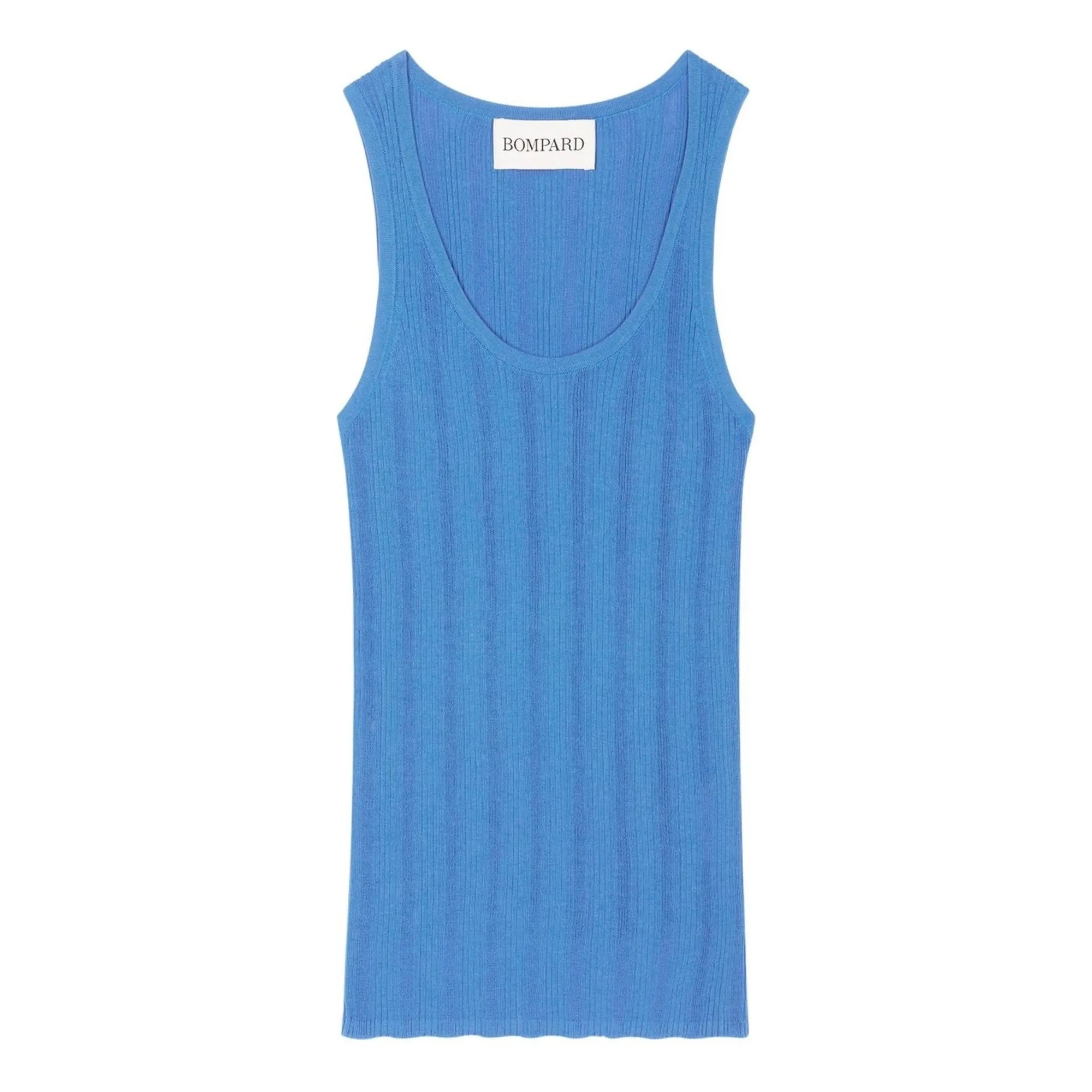 Bompard Women's Azure Blue Cotton Tank Top