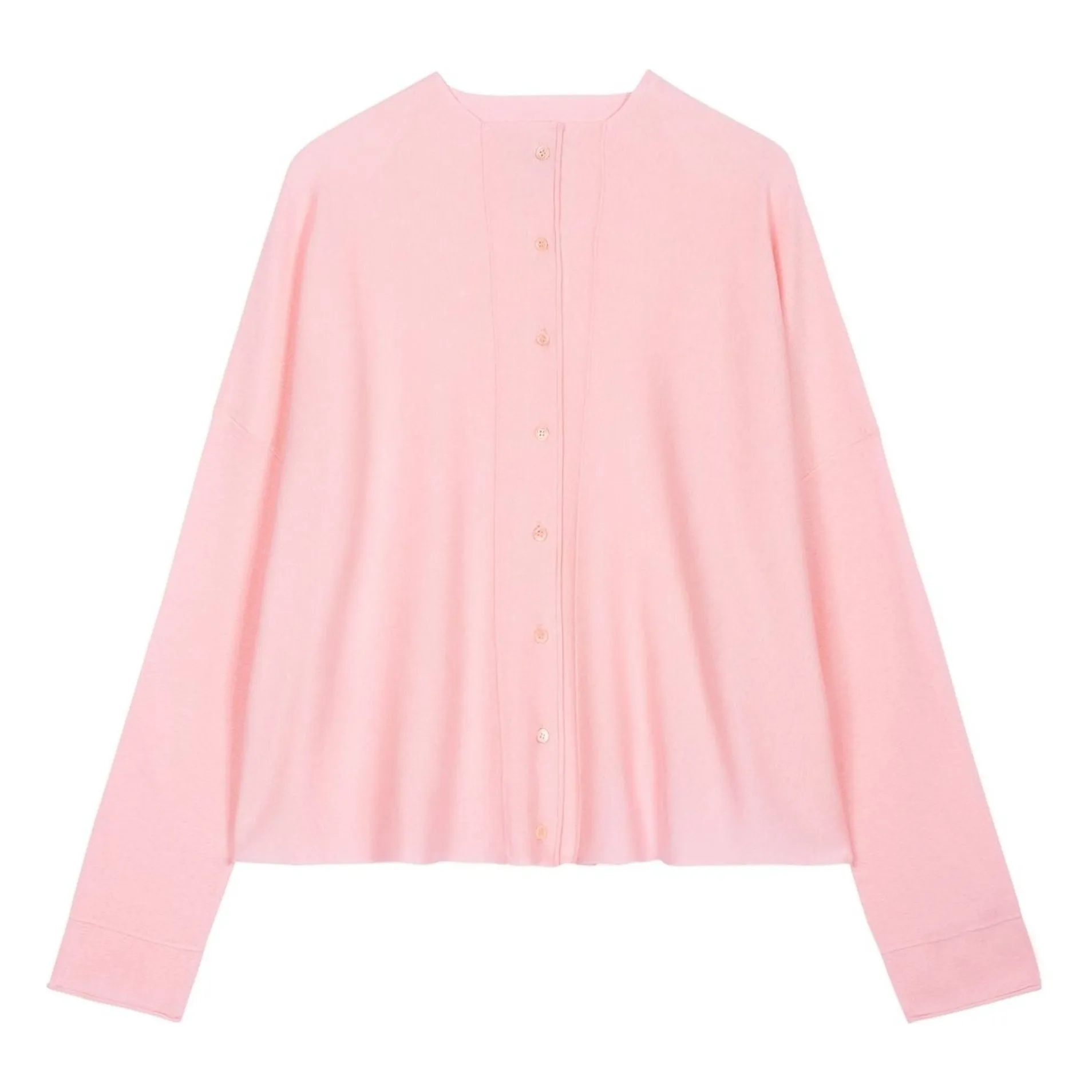 Bompard Women's Pink Minimalist Oversize Cotton And Cashmere Cardigan