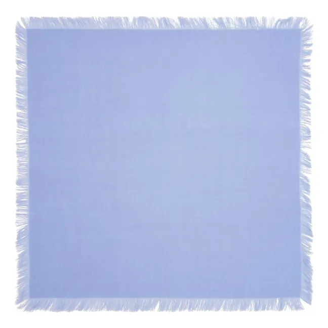 Mini Twill Cashmere Square | Pale blue