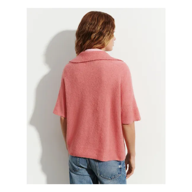 Polo de cachemira de alpaca y seda | Rosa Bombón