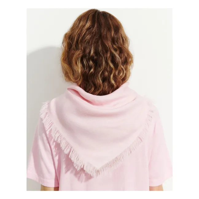 Mini Twill Cashmere Square | Pink
