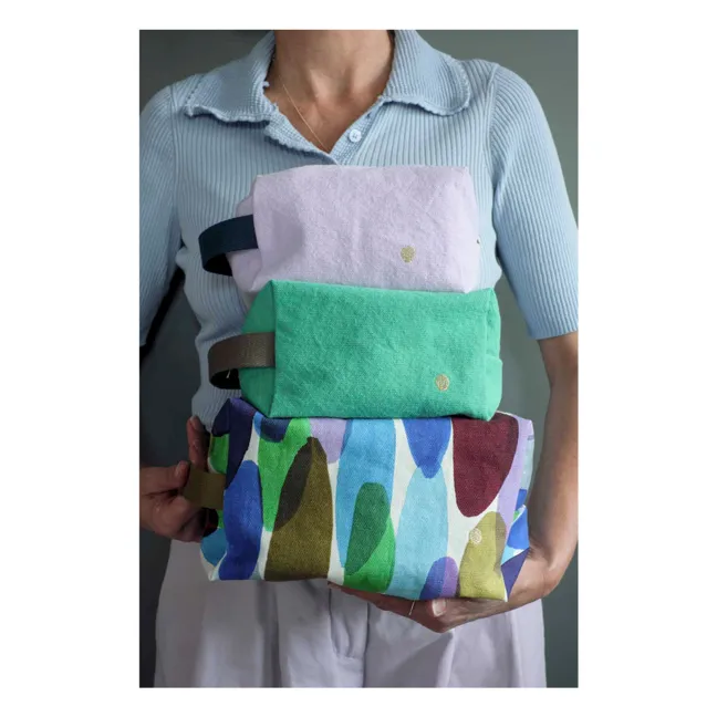 Trousse de toilette cube Iona | Vert Menthe