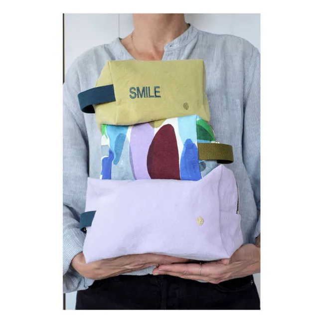 Iona cube toiletry bag | Lilac