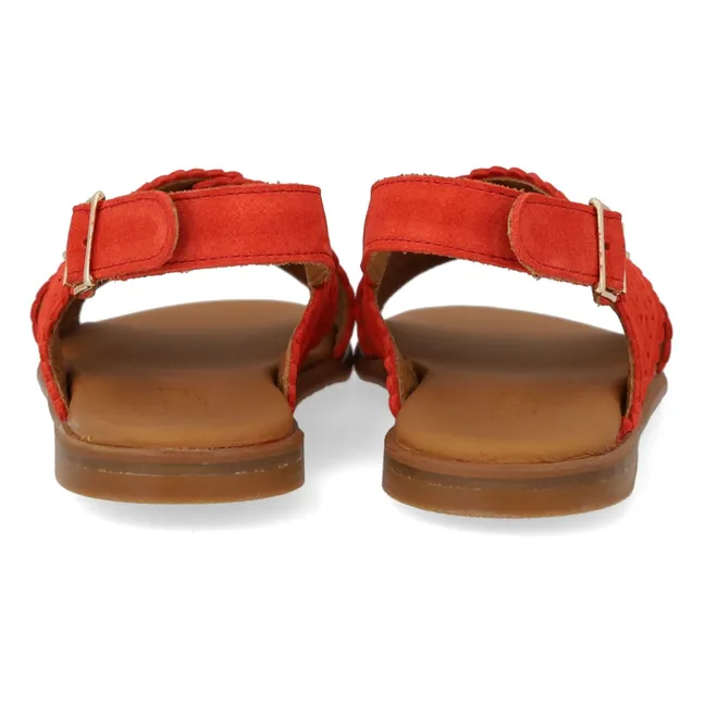 Sandalias de ante con festón cruzado | Coral