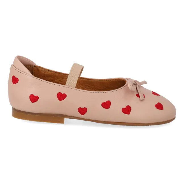Ballerines Cœurs | Rose pâle