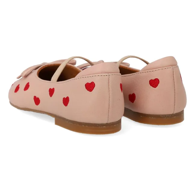 Ballerines Cœurs | Rose pâle