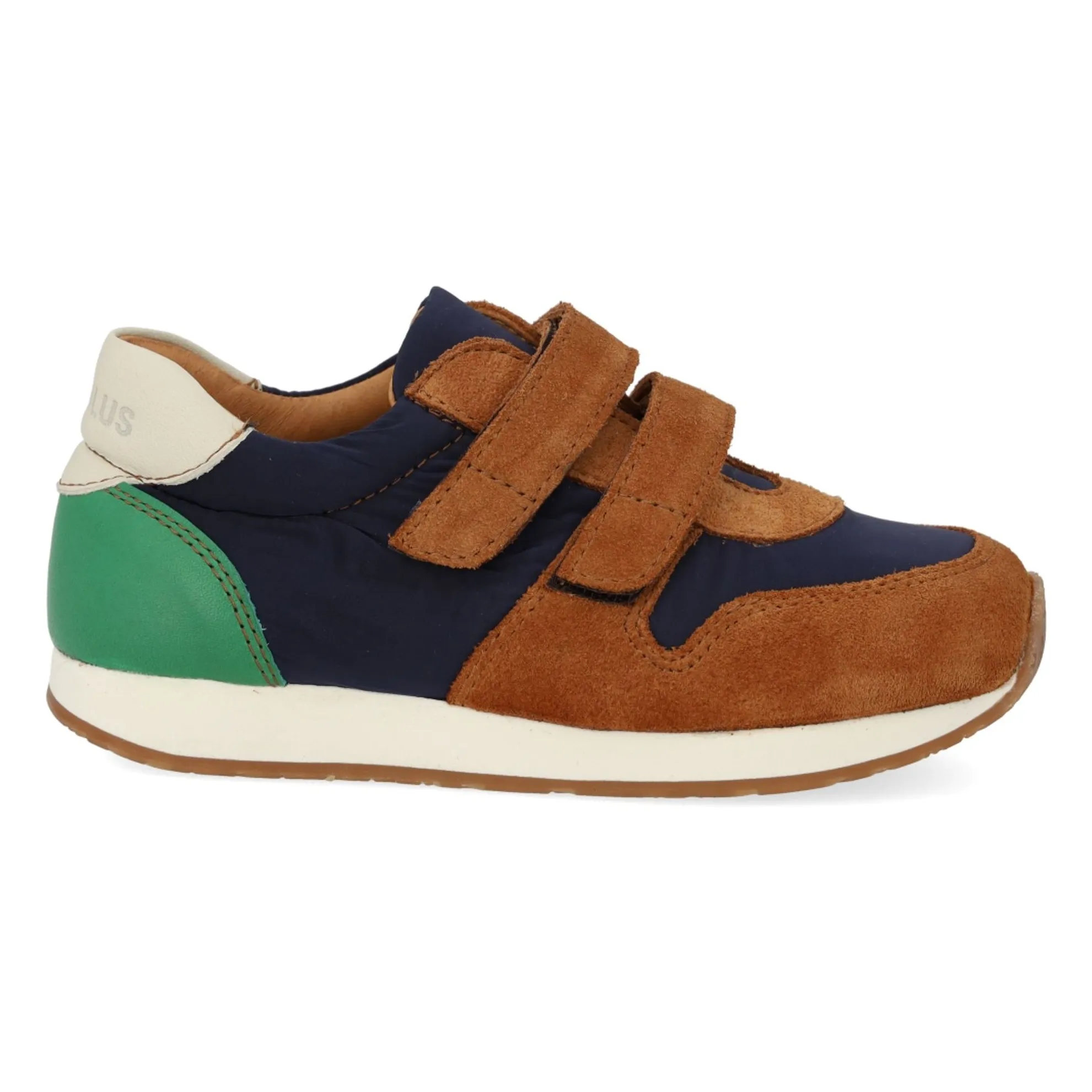 Angulus Camel Double Scratch Color Block Suede Sneakers