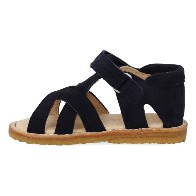 Sandales Croisées Daim | Bleu marine