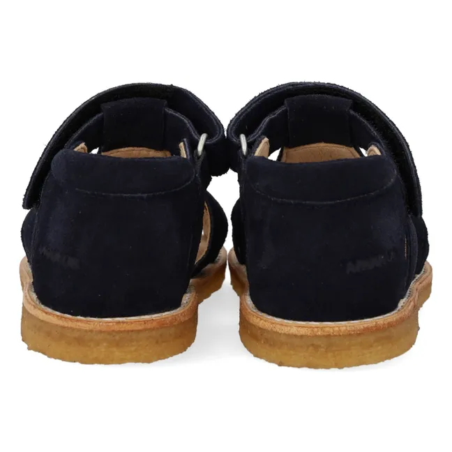 Sandales Croisées Daim | Bleu marine