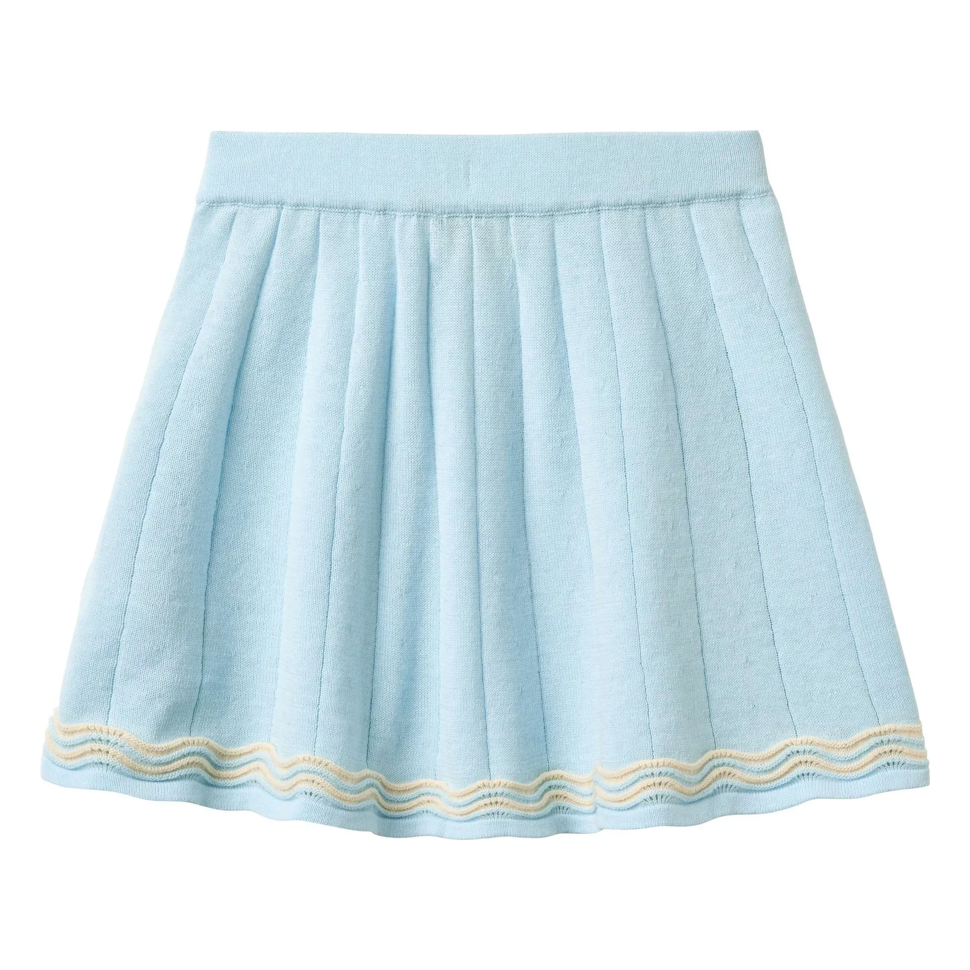 Jupe Tennis Maille Coton Bio | Bleu Glacier- Image produit n°6