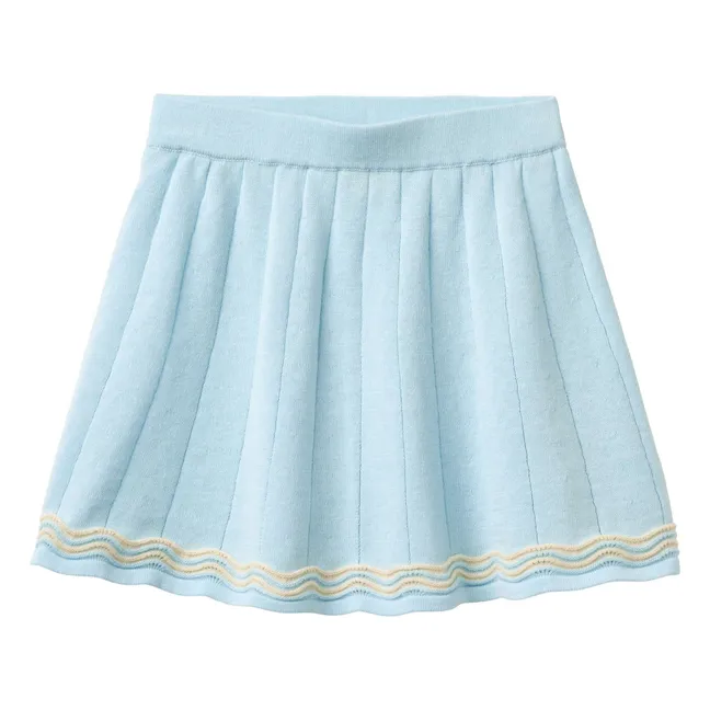 Falda Tennis Punto de algodón orgánico | Azul Glaciar