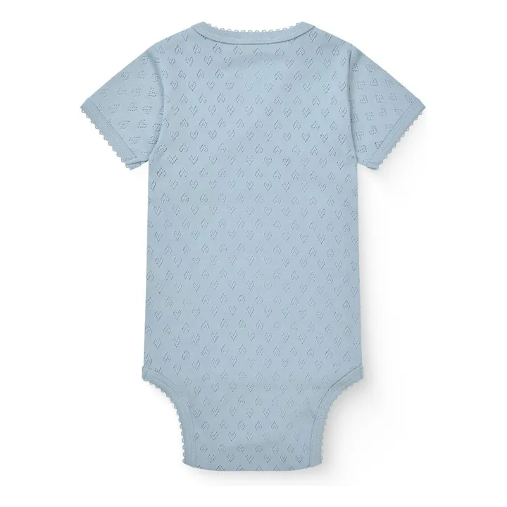 Body de algodón orgánico Pointelle | Azul Claro- Imagen del producto n°1