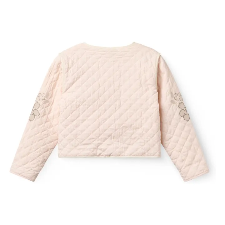 Chaqueta acolchada bordada de algodón orgánico | Rosa Litchi- Imagen del producto n°2