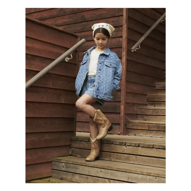 Stivali da cowboy in pelle scamosciata - Copenhagen Colors X Bootstock | Beige