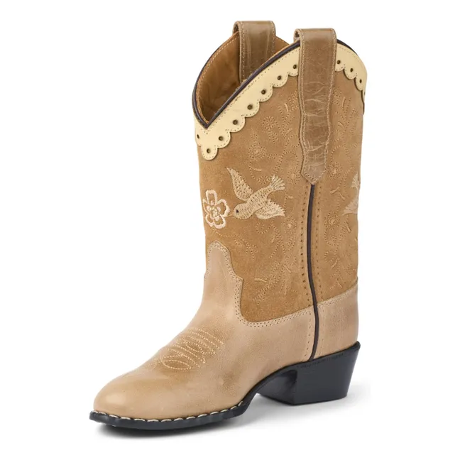 Stivali da cowboy in pelle scamosciata - Copenhagen Colors X Bootstock | Beige