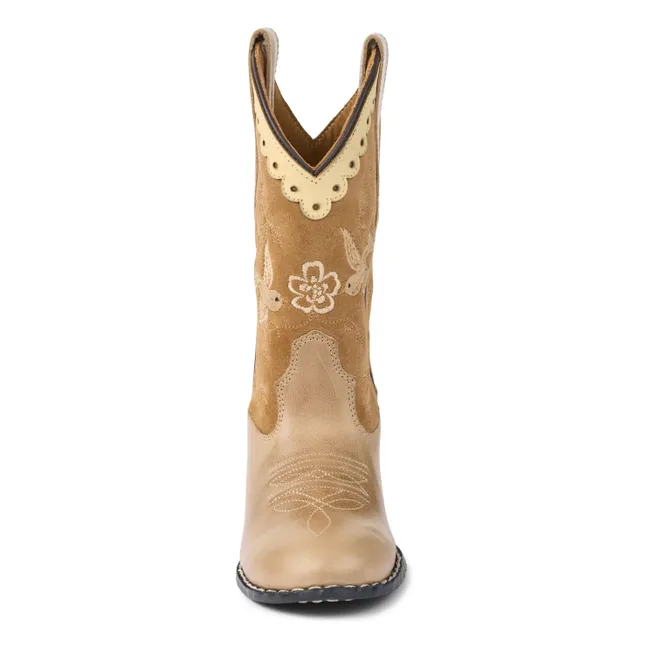 Stivali da cowboy in pelle scamosciata - Copenhagen Colors X Bootstock | Beige