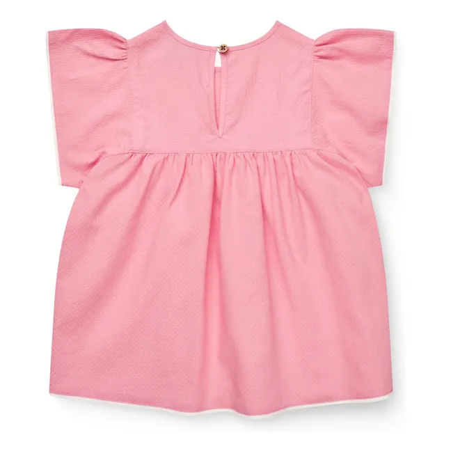 Fringes Blouse Organic Cotton | Candy pink