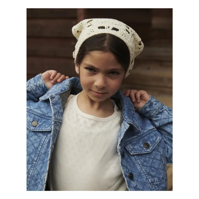 Veste Denim Matelassée Coton Bio | Bleu Clair