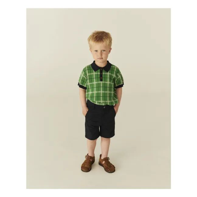 Polo in maglia di cotone biologico | Verde Prato
