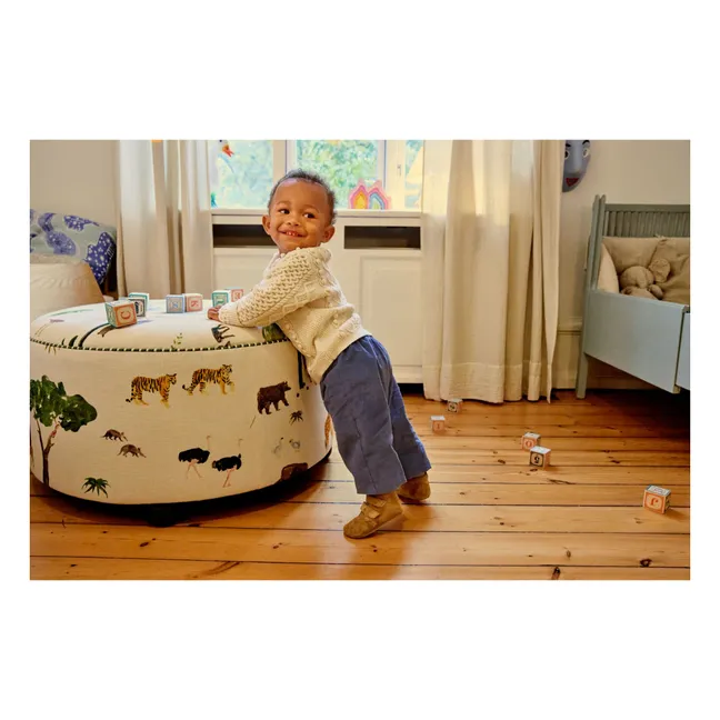 Pantofole in pelle con doppio graffio | Camel