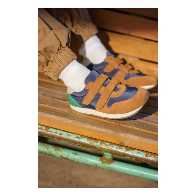 Baskets Double Scratchs Color Block Daim | Camel