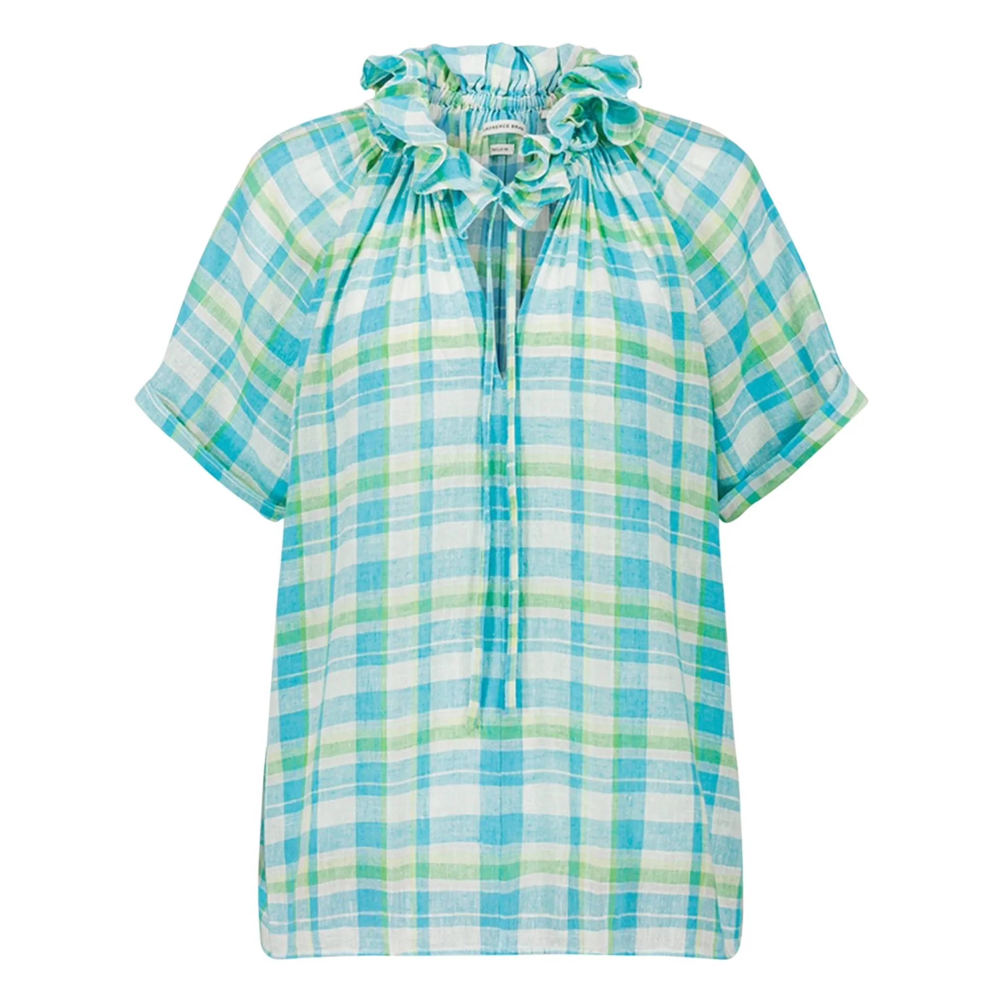 Blouse Escargot Coton | Bleu turquoise- Image produit n°0