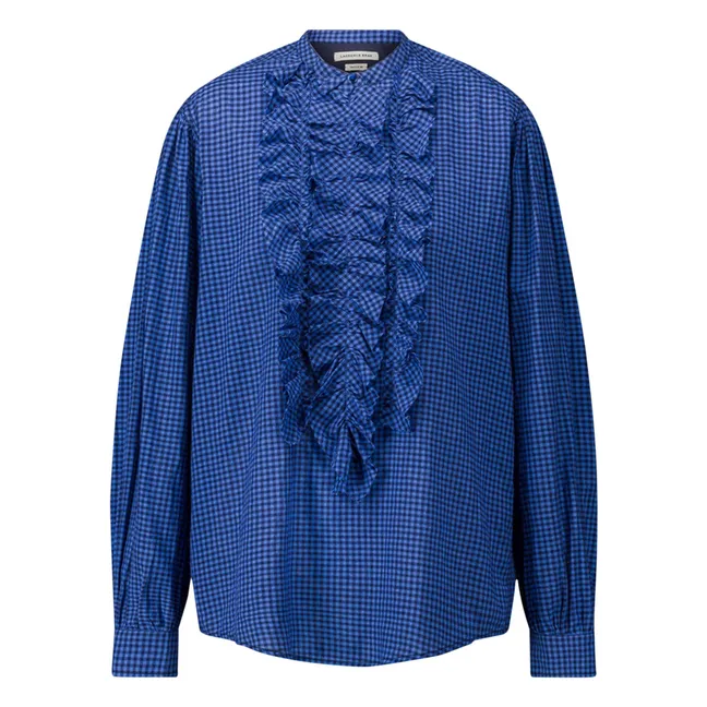 Blouse Vichy Magrita Coton | Bleu