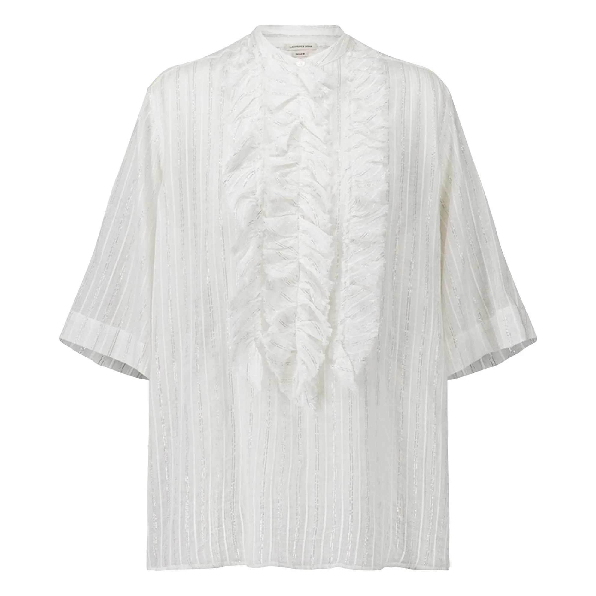 Laurence Bras White Blouse Magrita Short Cotton