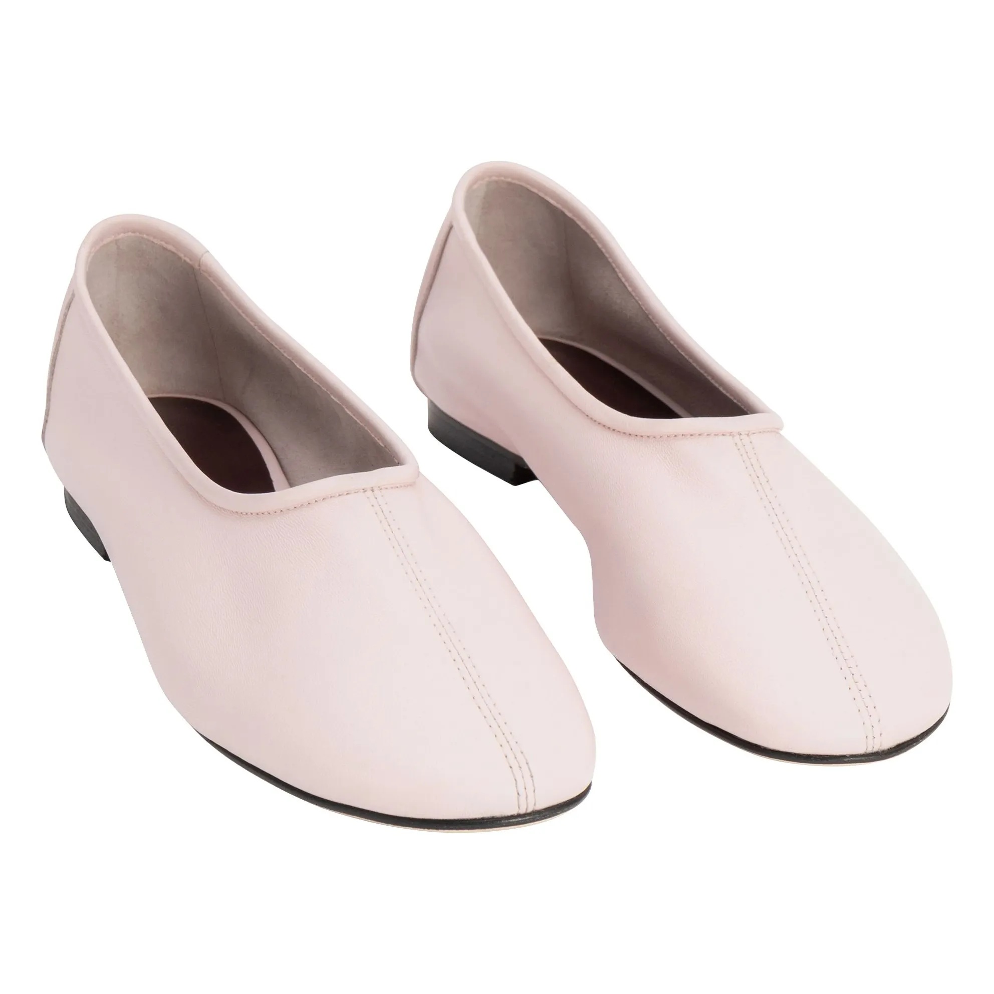 Ballerines Prudence Cuir | Rose pâle- Image produit n°1