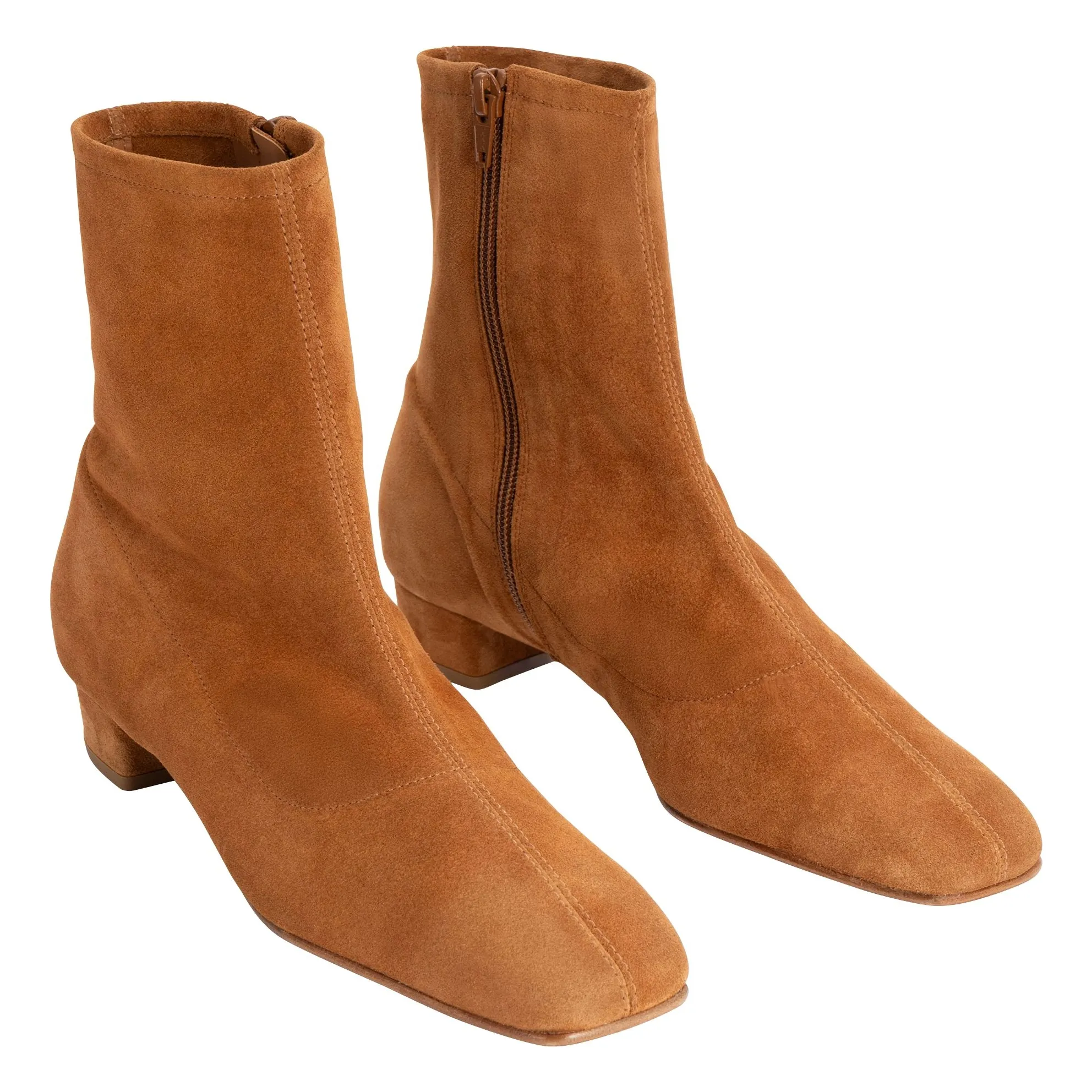 Bottines Este Suède | Camel- Image produit n°1
