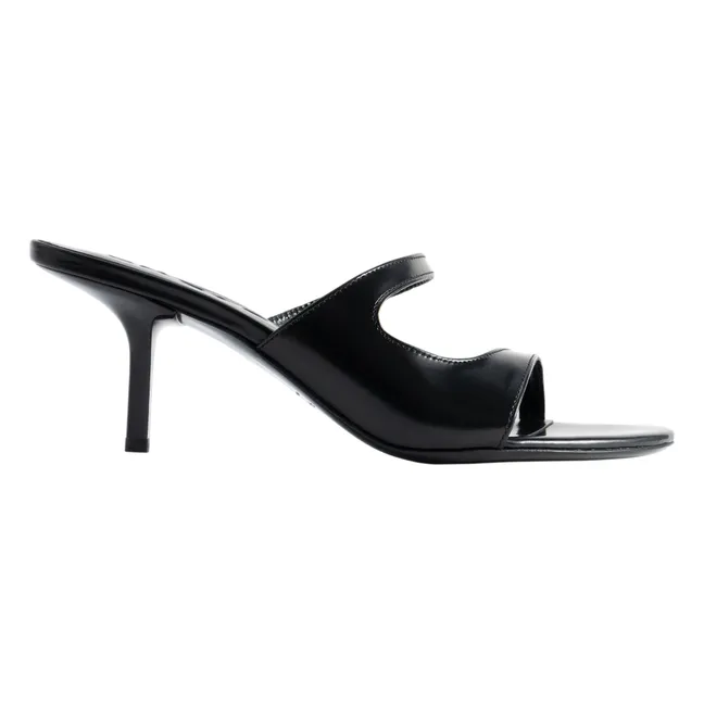 Zapatos de salón Serena de piel semibrillada | Negro