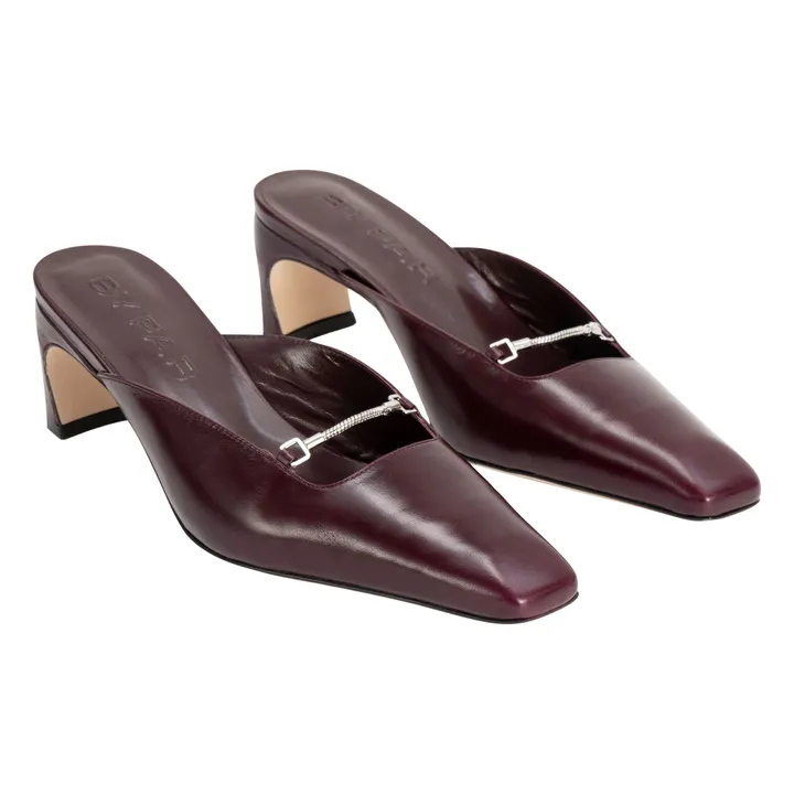 Zapatos de tacón de piel Leda | Burdeos- Imagen del producto n°1