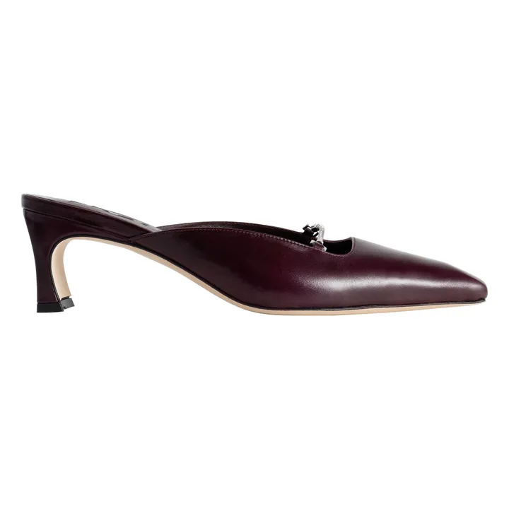 Zapatos de tacón de piel Leda | Burdeos- Imagen del producto n°0