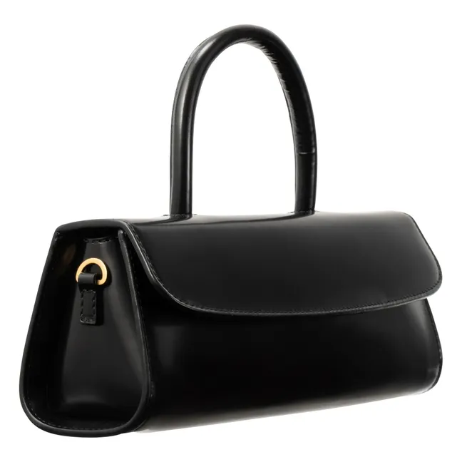 Mini bolso Longa Piel semicurtida | Negro