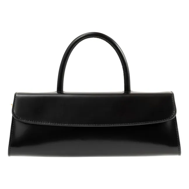 Sac Mini Longa Cuir Semi-Verni | Noir