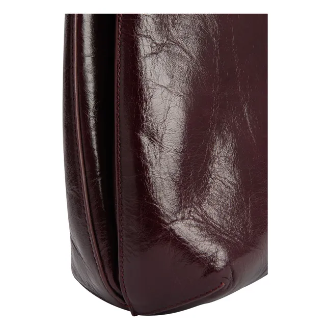 Bolsa de piel Folio Ámbar | Burdeos