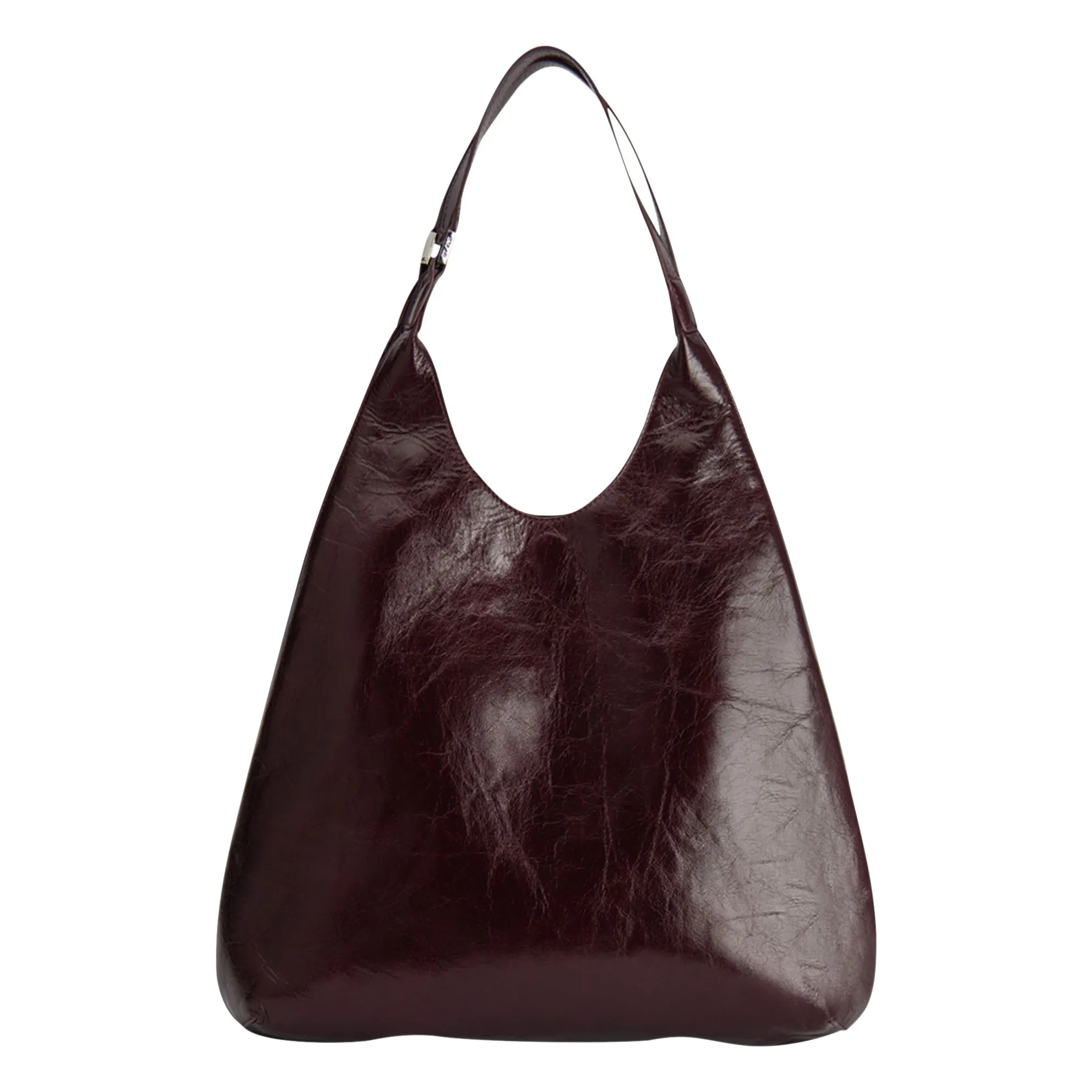 By Far Burgundy Amber Folio Leather Bag