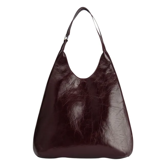 Bolsa de piel Folio Ámbar | Burdeos