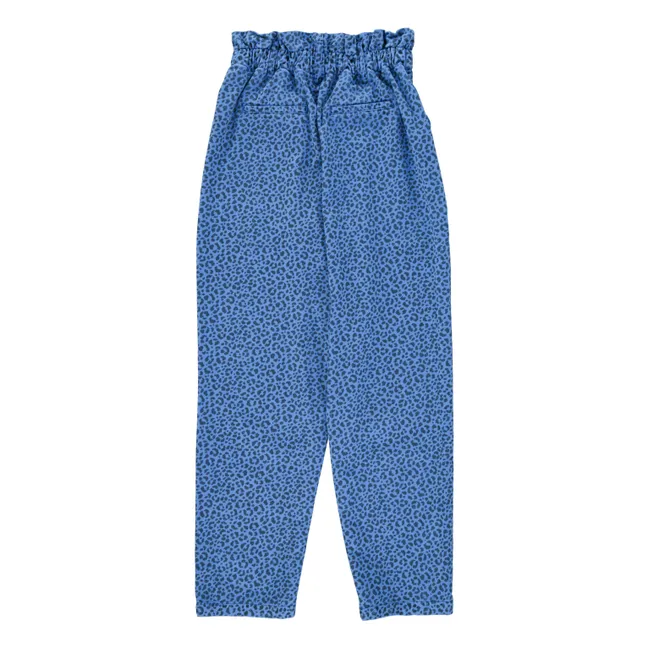 Pantalon Léopard Coton | Bleu
